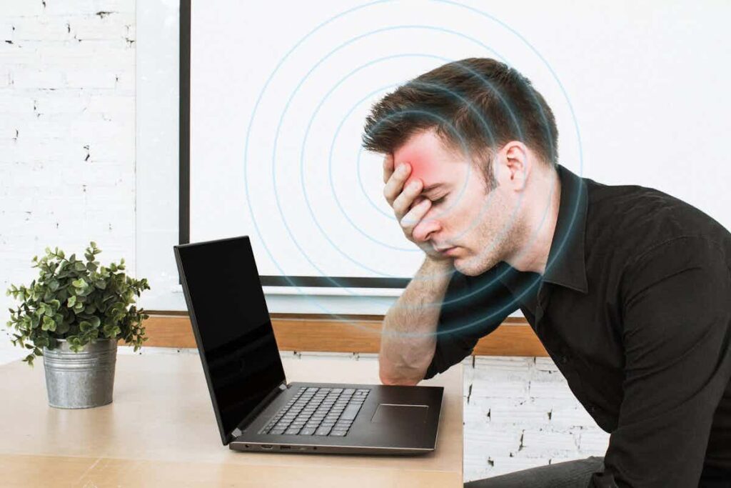 person suffering from a cluster headache or a trigeminal neuralgia